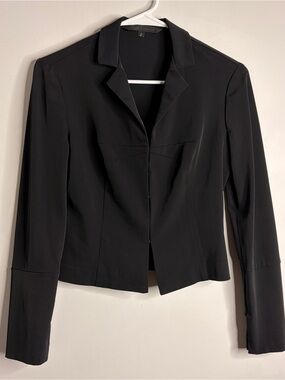 Guess‎ Collection Black Fitted Blazer Top Size 2 Vintage